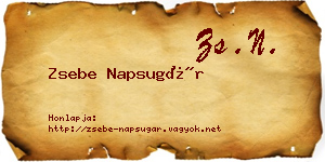 Zsebe Napsugár névjegykártya